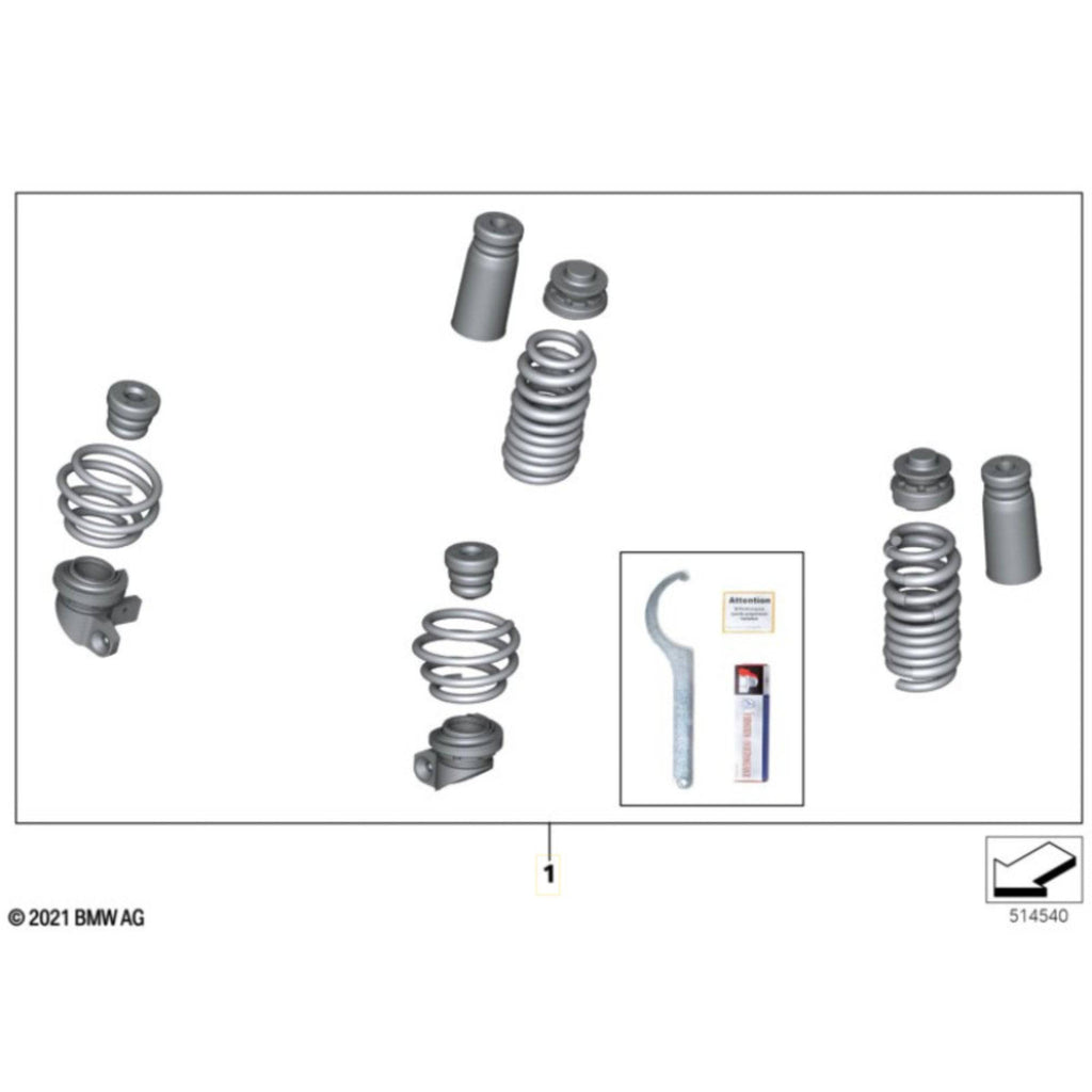 Genuine BMW M Performance BMW G87 M2, M3 G80 & M4 G82 Height Adjustable Spring Suspension Kit (2021+) - AUTOID® - Lowering Springs - BMW M Performance