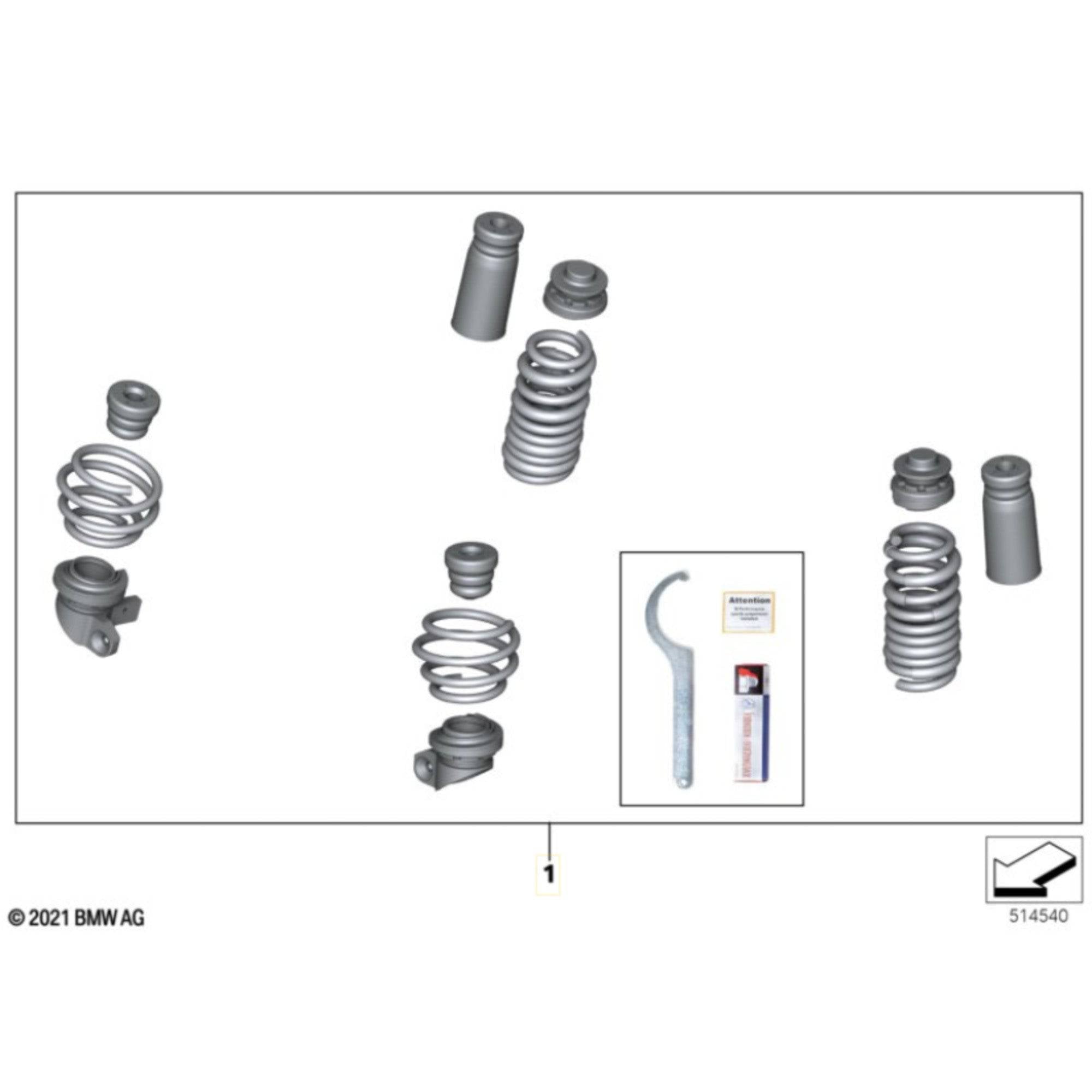 Genuine BMW M Performance BMW G87 M2, M3 G80 & M4 G82 Height Adjustable Spring Suspension Kit (2021+) - AUTOID® - Lowering Springs - BMW M Performance