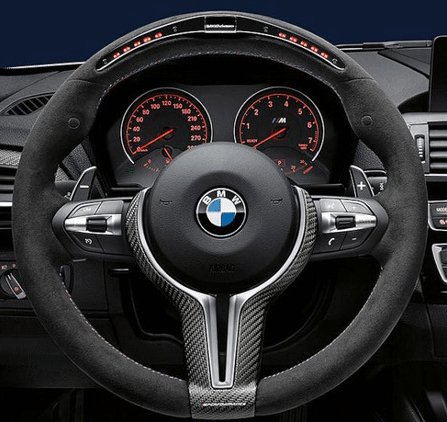 Genuine M Performance Full Alcantara LED Steering Wheel for BMW M2 Competition F87 (2018 - 2021) - AUTOID - Steering Wheels - BMW M Performance