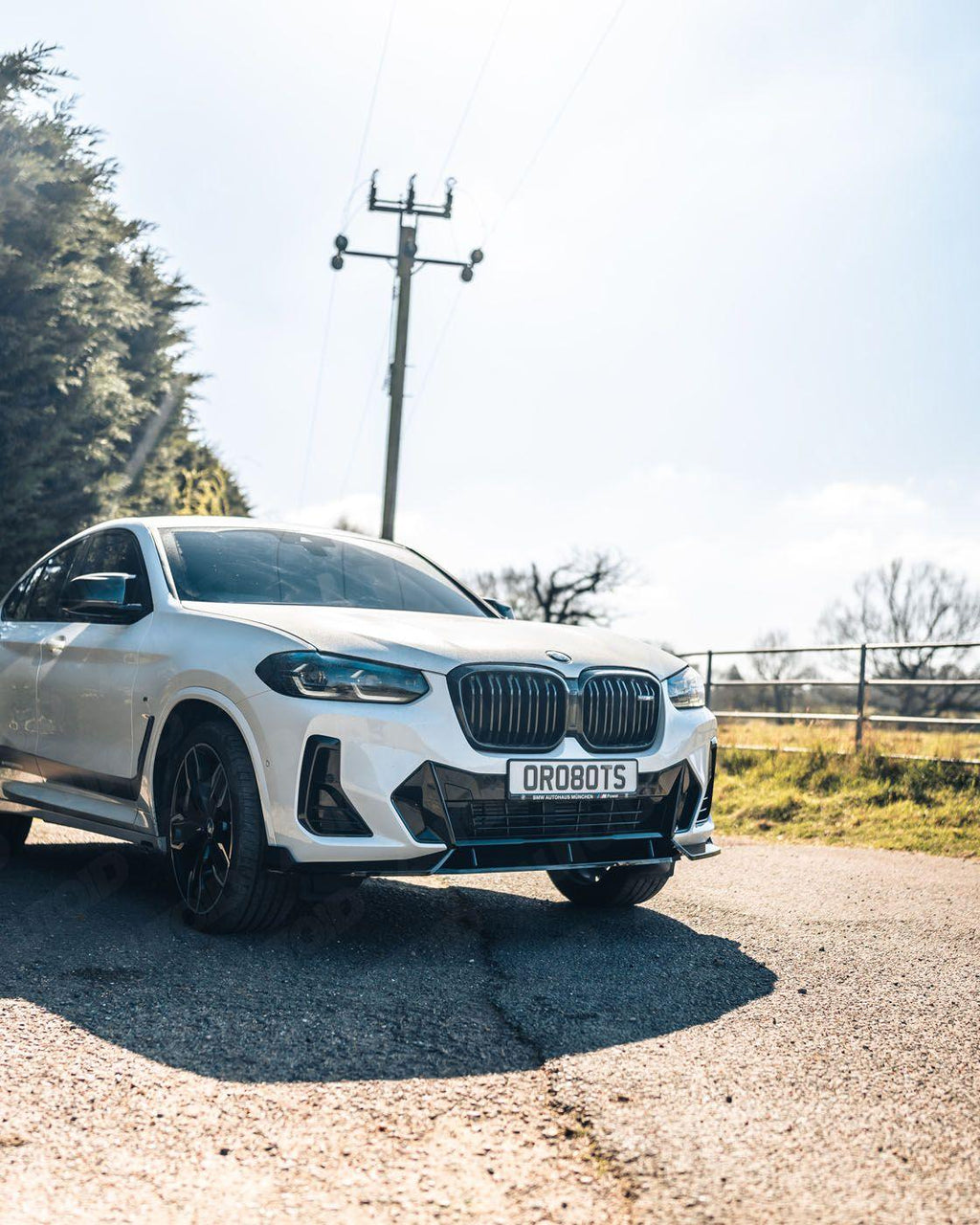 Gloss Black Competition Front Splitter for BMW iX3, X3 LCI & X4 LCI (2021+, G01 G02) - AUTOID - Front Lips & Splitters - Essentials