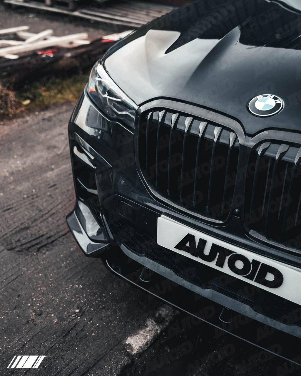 Gloss Black Competition Front Splitter for BMW X7 by FORM (2018+, G07) - AUTOID® - Front Lips & Splitters - FORM Industries