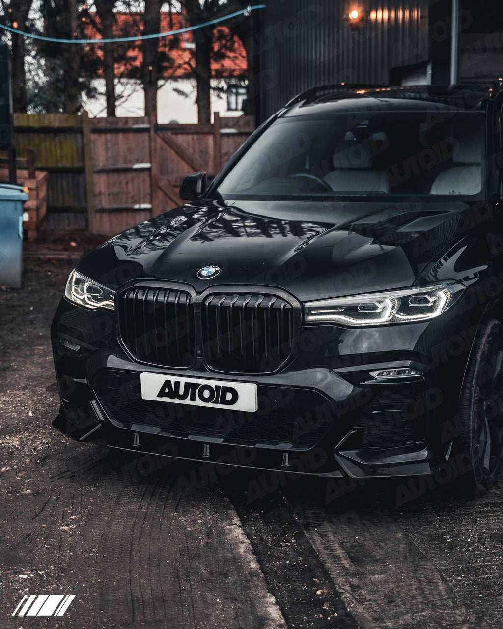 Gloss Black Competition Front Splitter for BMW X7 by FORM (2018+, G07) - AUTOID® - Front Lips & Splitters - FORM Industries