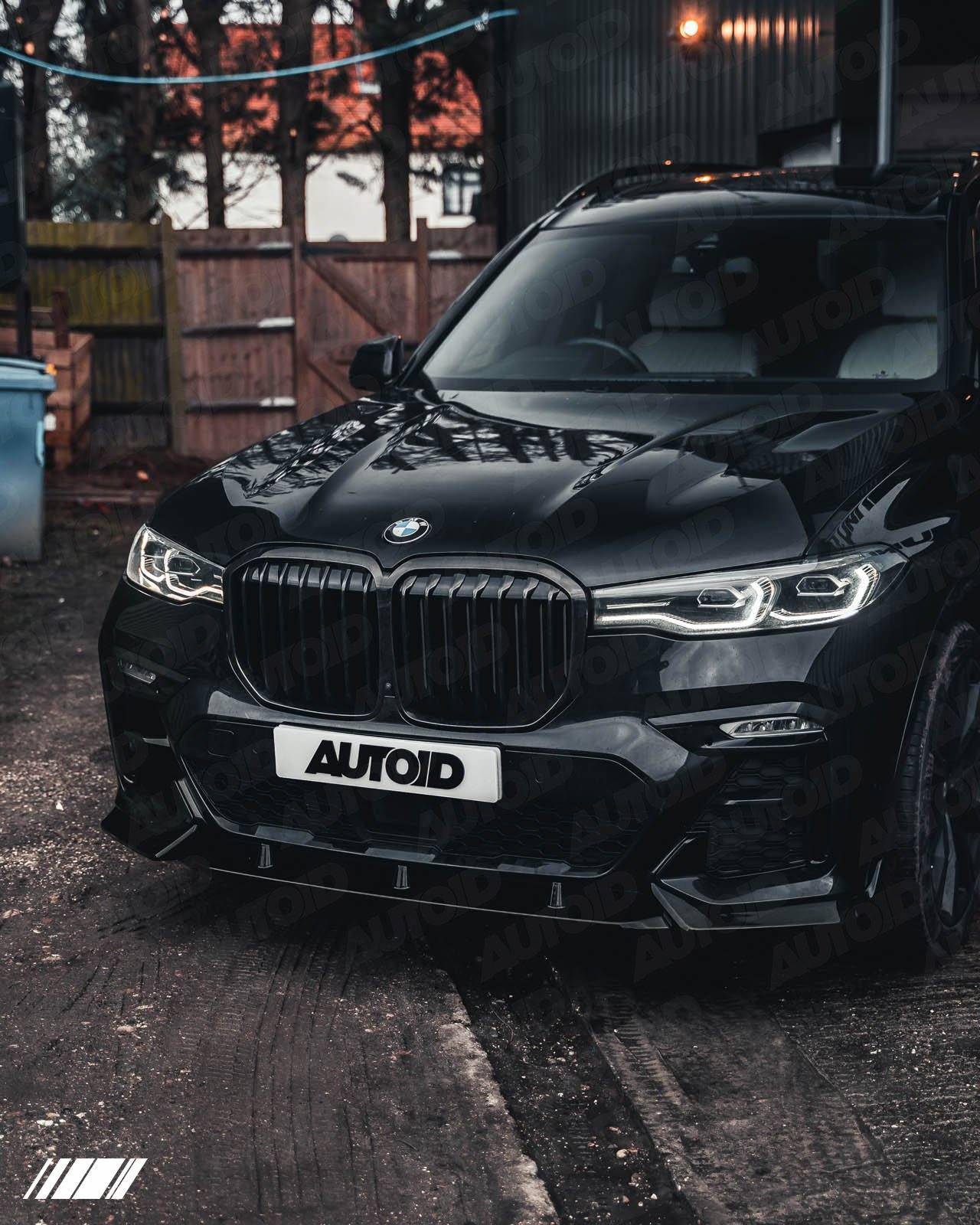 Gloss Black Competition Front Splitter for BMW X7 by FORM (2018+, G07) - AUTOID® - Front Lips & Splitters - FORM Industries