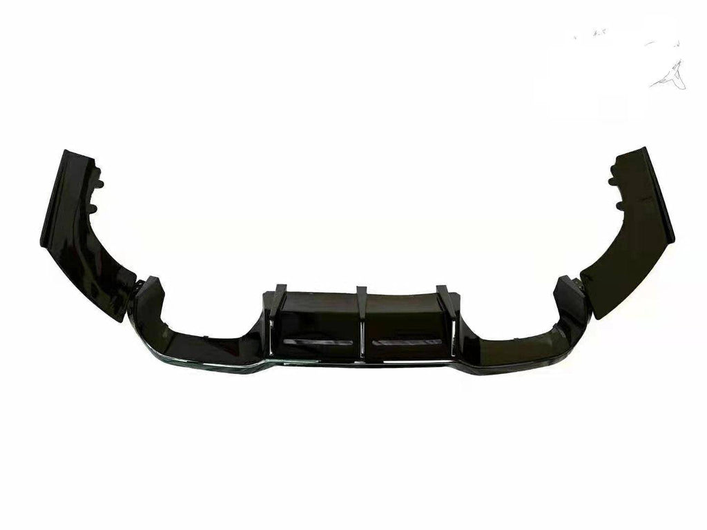 Gloss Black Competition Rear Diffuser for BMW M2 & M2 Competition (2015 - 2021, F87) - AUTOID - Rear Diffusers - Form Industries