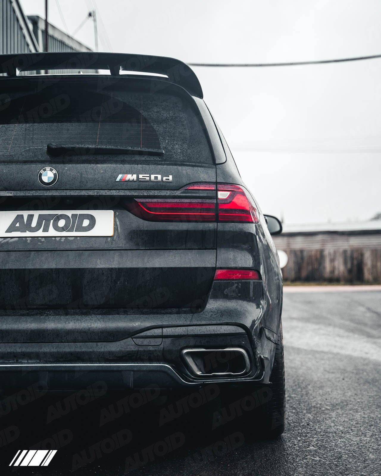 Gloss Black Competition Rear Diffuser Set for BMW X7 (2018+, G07) - AUTOID - Rear Diffusers - Essentials