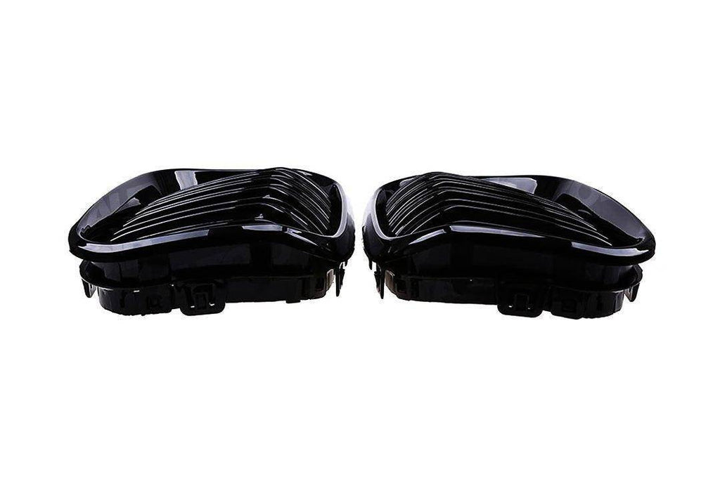 Gloss Black Kidney Grilles for BMW 1 Series (2015 - 2019 LCI, F20 F21) - AUTOID - Front Grille - Essentials