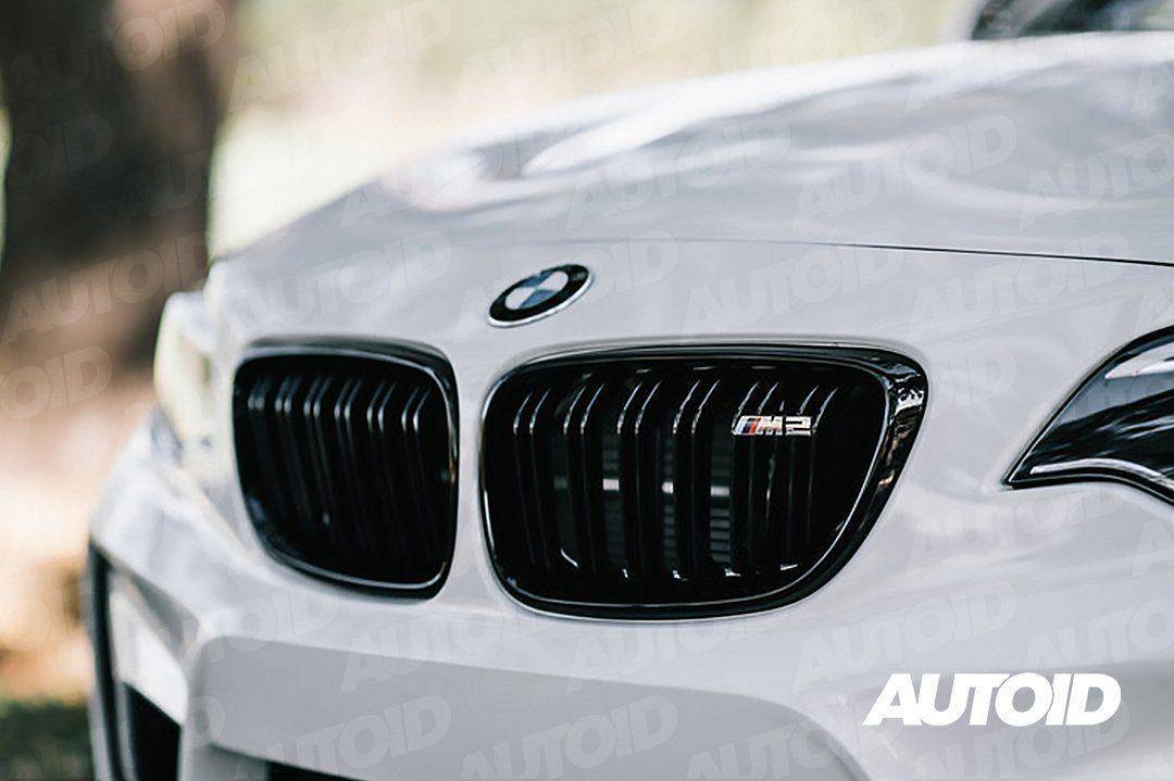 Gloss Black Kidney Grilles for BMW 2 Series & M2 (2014-2020, F22 F87), Front Grille, Essentials - AUTOID | Premium Automotive Accessories
