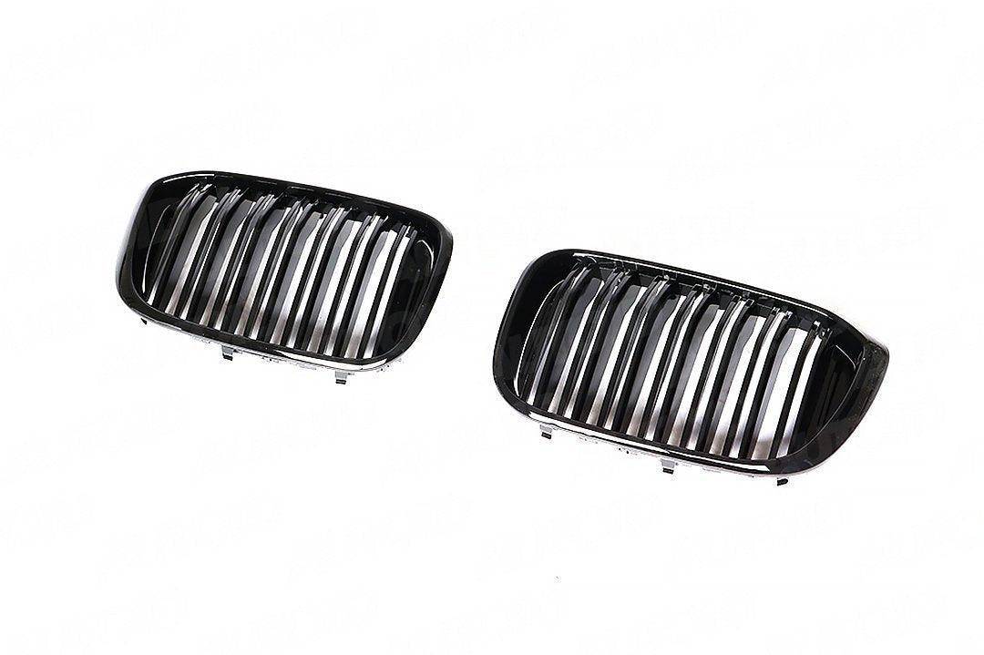 Gloss Black Kidney Grilles for BMW X3 & X4 (2019+, G01 G02) - AUTOID - Front Grille - Essentials