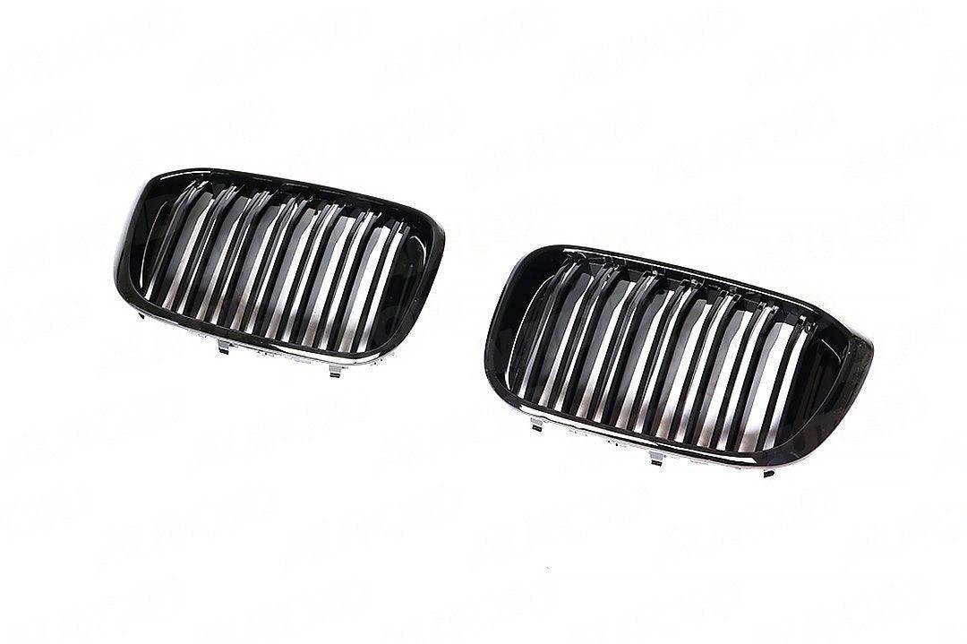 Gloss Black Kidney Grilles for BMW X3 & X4 by FORM (2019-2022, G01 G02) - AUTOID® - Front Grille - FORM Industries