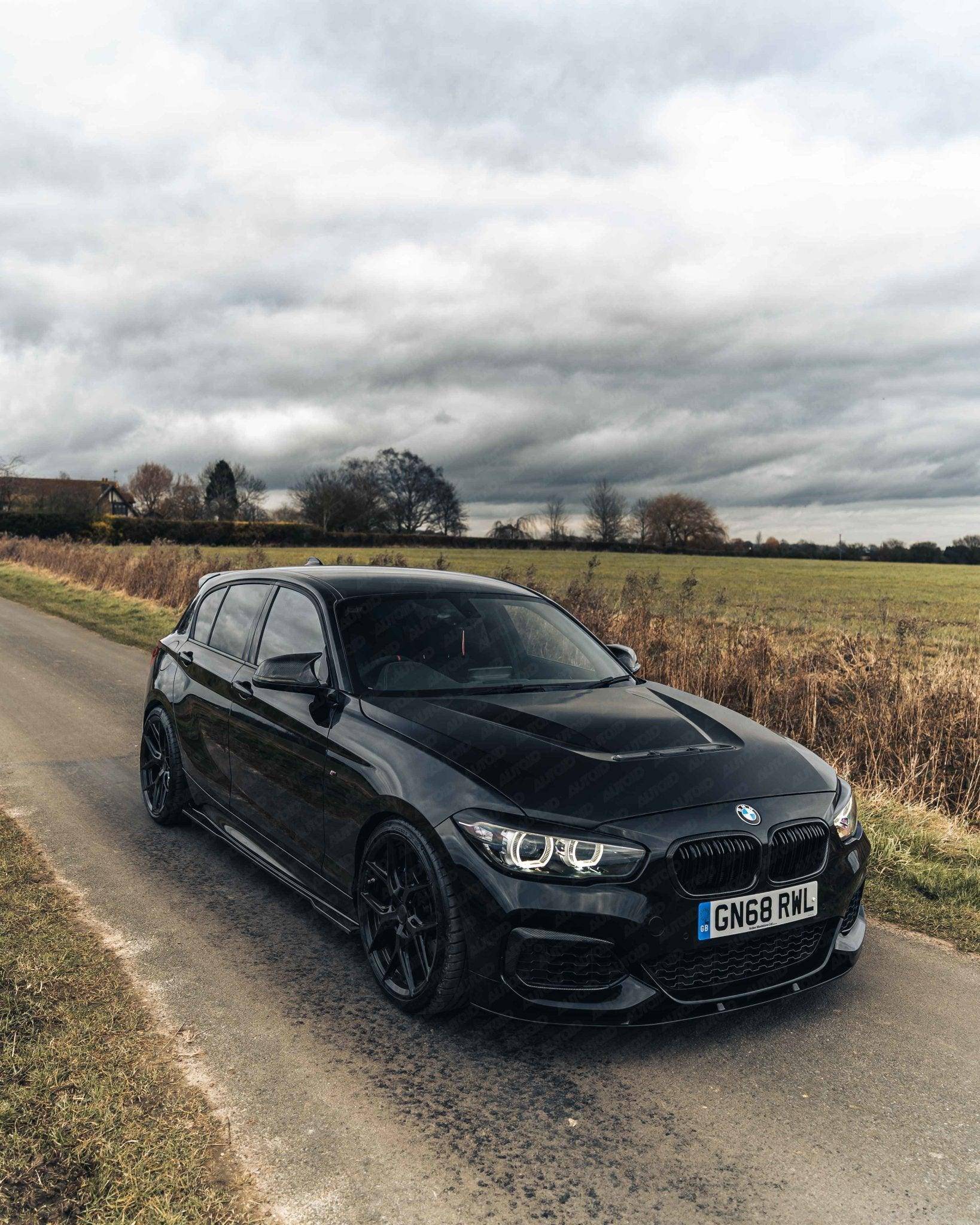 Gloss Black Performance Front Splitter for BMW 1 Series, M135i & M140i (2015 - 2019 LCI, F20 F21) - AUTOID - Front Lips & Splitters - Essentials