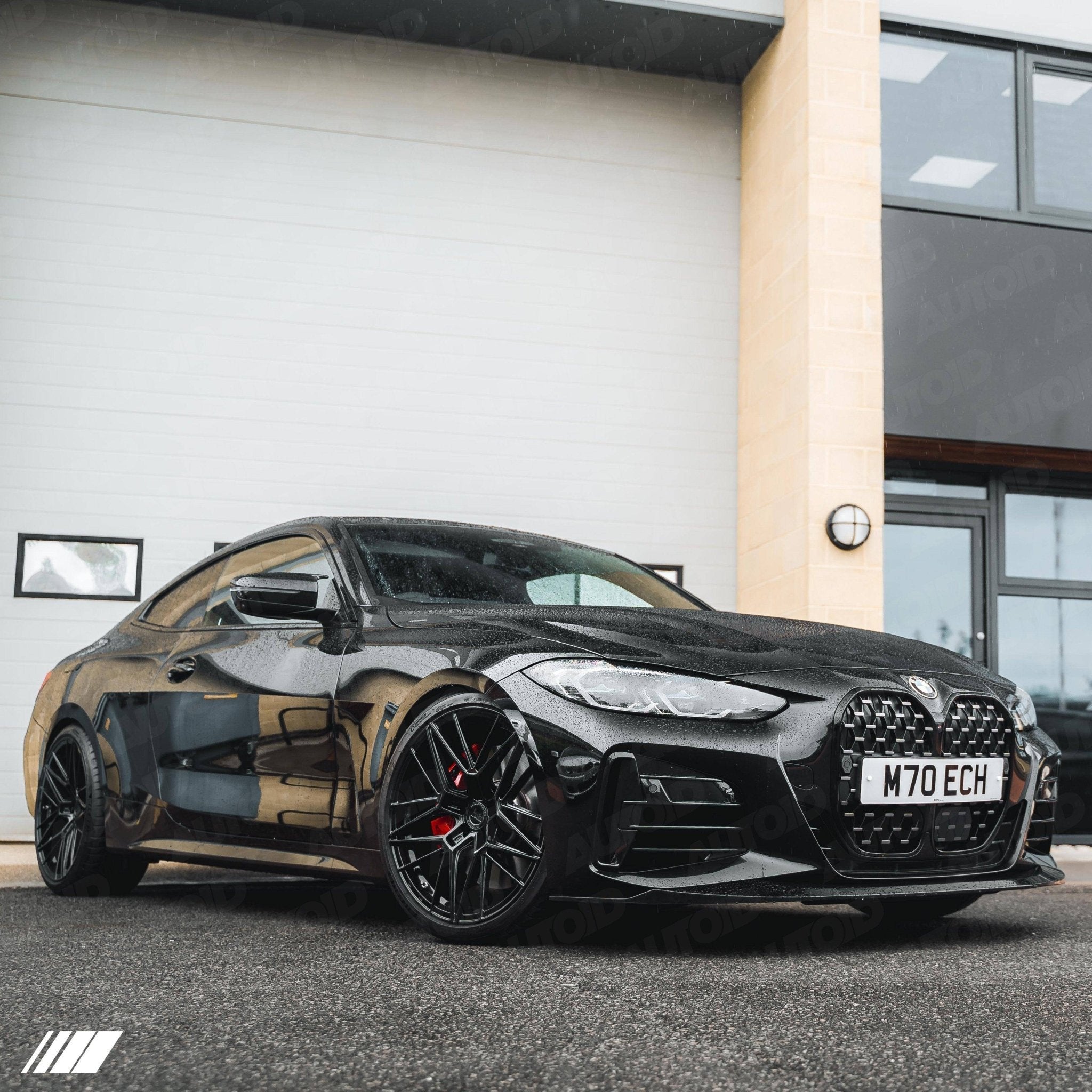 Gloss Black Performance Front Splitter for BMW 4 Series by FORM (2020+, G22 G23) - AUTOID® - Front Lips & Splitters - FORM Industries