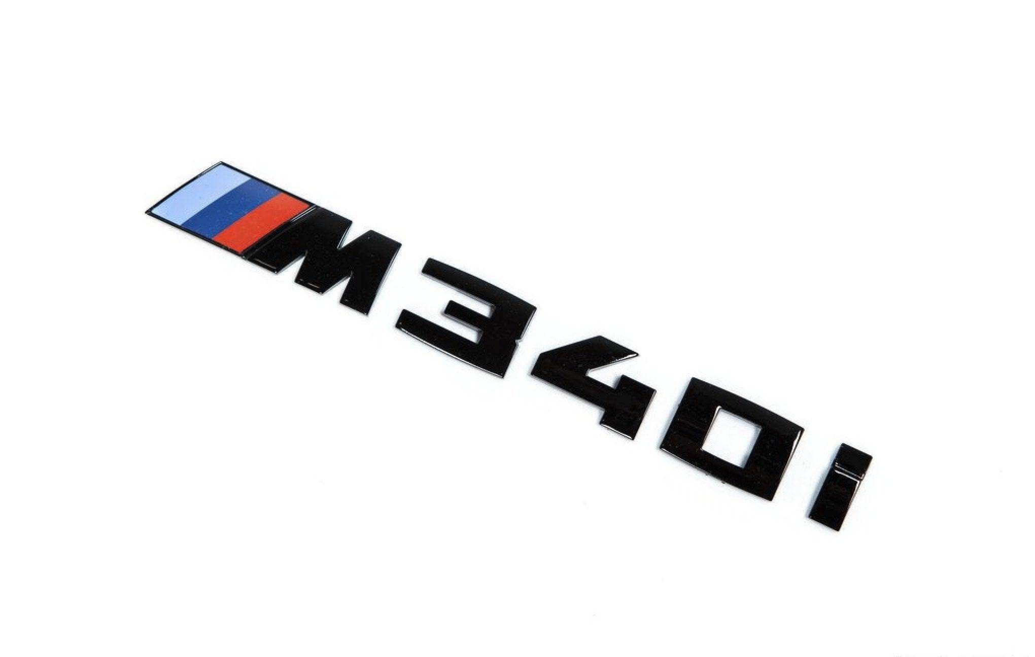 Gloss Black Rear Model Badge for BMW M340i, Model Badges, Essentials - AUTOID | Premium Automotive Accessories