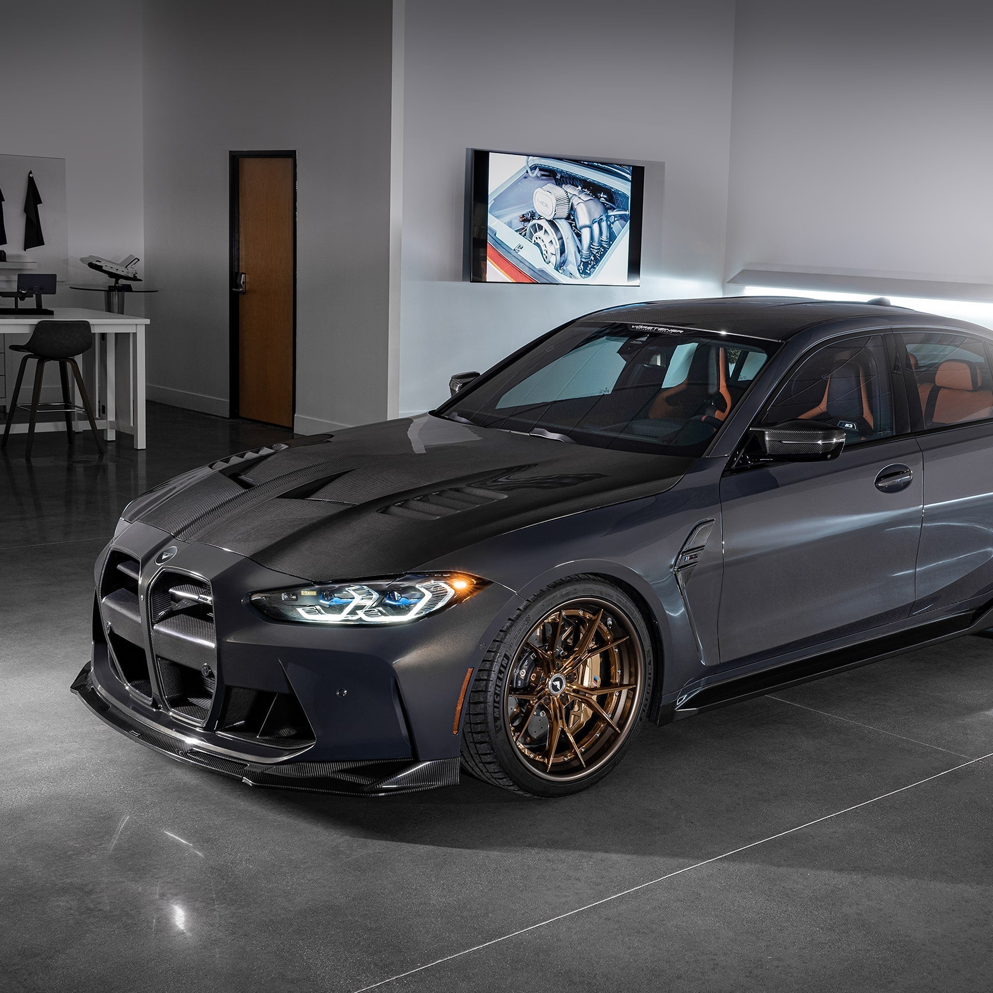 GTS-V BMW G80 M3 | G82/G83 M4 Carbon Fiber Aero Bonnet by Vorsteiner - AUTOID® - Front Hood - Vorsteiner