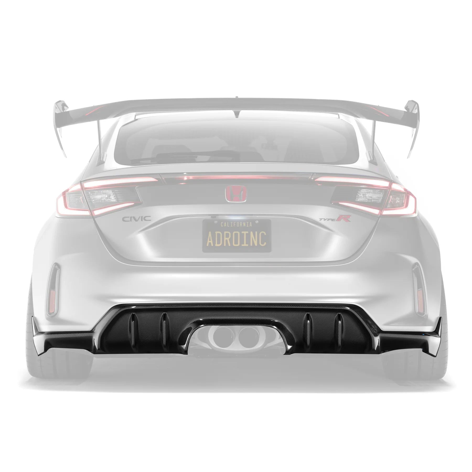 Honda Civic FL5 Type R Carbon Fibre Rear Diffuser by Adro - AUTOID - Rear Diffusers - Adro