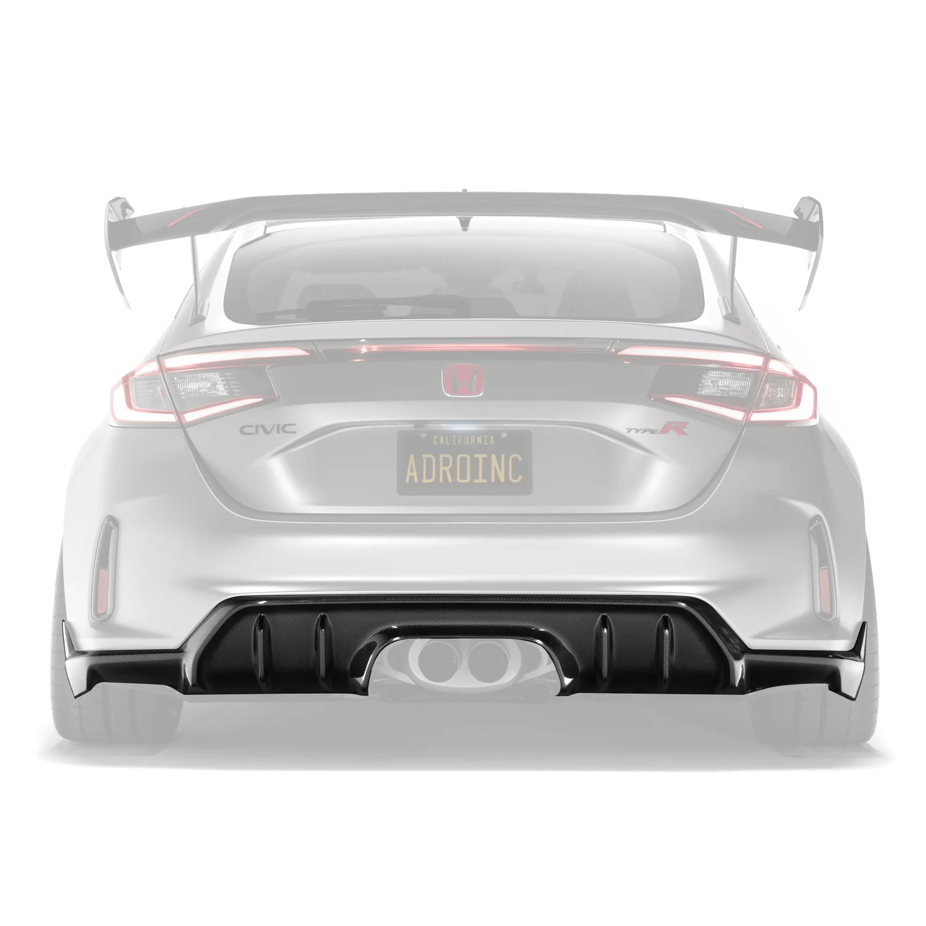 Honda Civic FL5 Type R Carbon Fibre Rear Diffuser by Adro - AUTOID® - Rear Diffusers - Adro