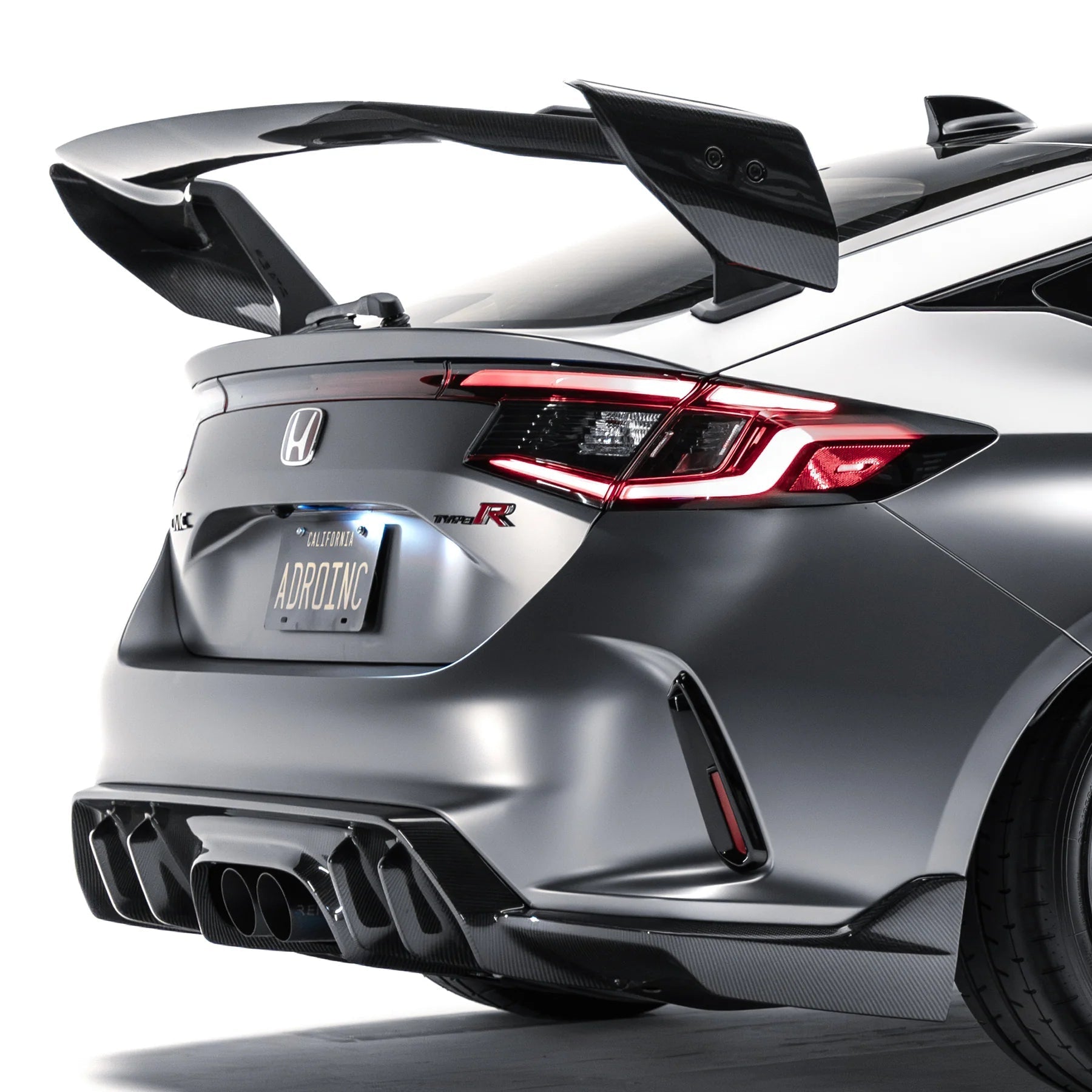 Honda Civic FL5 Type R Pre-Preg Carbon Fibre AT-R4 Rear Wing by Adro - AUTOID® - Rear Wings - Adro