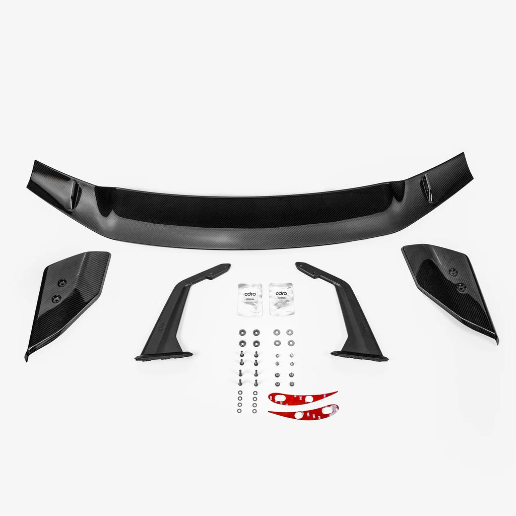Honda Civic FL5 Type R Pre-Preg Carbon Fibre AT-R4 Rear Wing by Adro - AUTOID® - Rear Wings - Adro