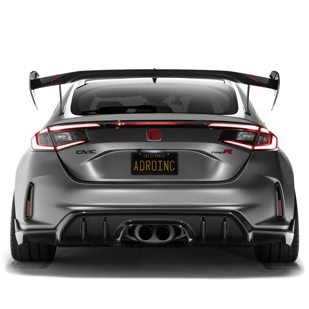 Honda Civic FL5 Type R Pre-Preg Carbon Fibre AT-R4 Rear Wing by Adro - AUTOID® - Rear Wings - Adro