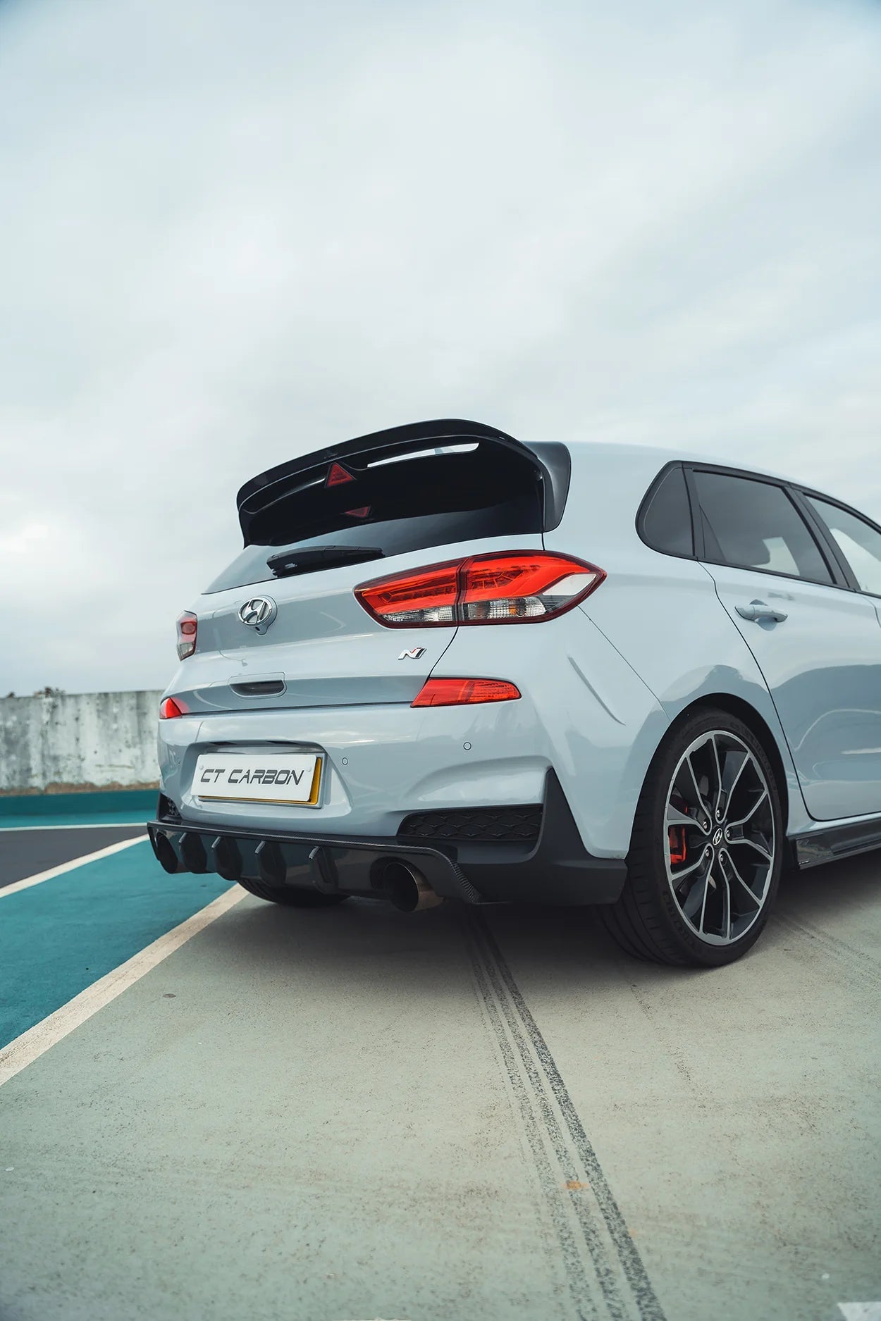 Hyundai i30 N Pre - Facelift EVO - 1 Carbon Fibre Rear Diffuser (2018 - 2020) - AUTOID - Rear Diffusers - CT Design