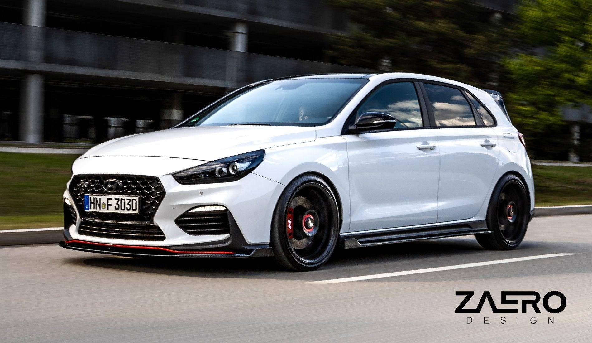 Hyundai i30 N Pre - Facelift EVO - 1 Gloss Black Front Splitter by ZAERO (2018 - 2020) - AUTOID - Front Lips & Splitters - Zaero Design