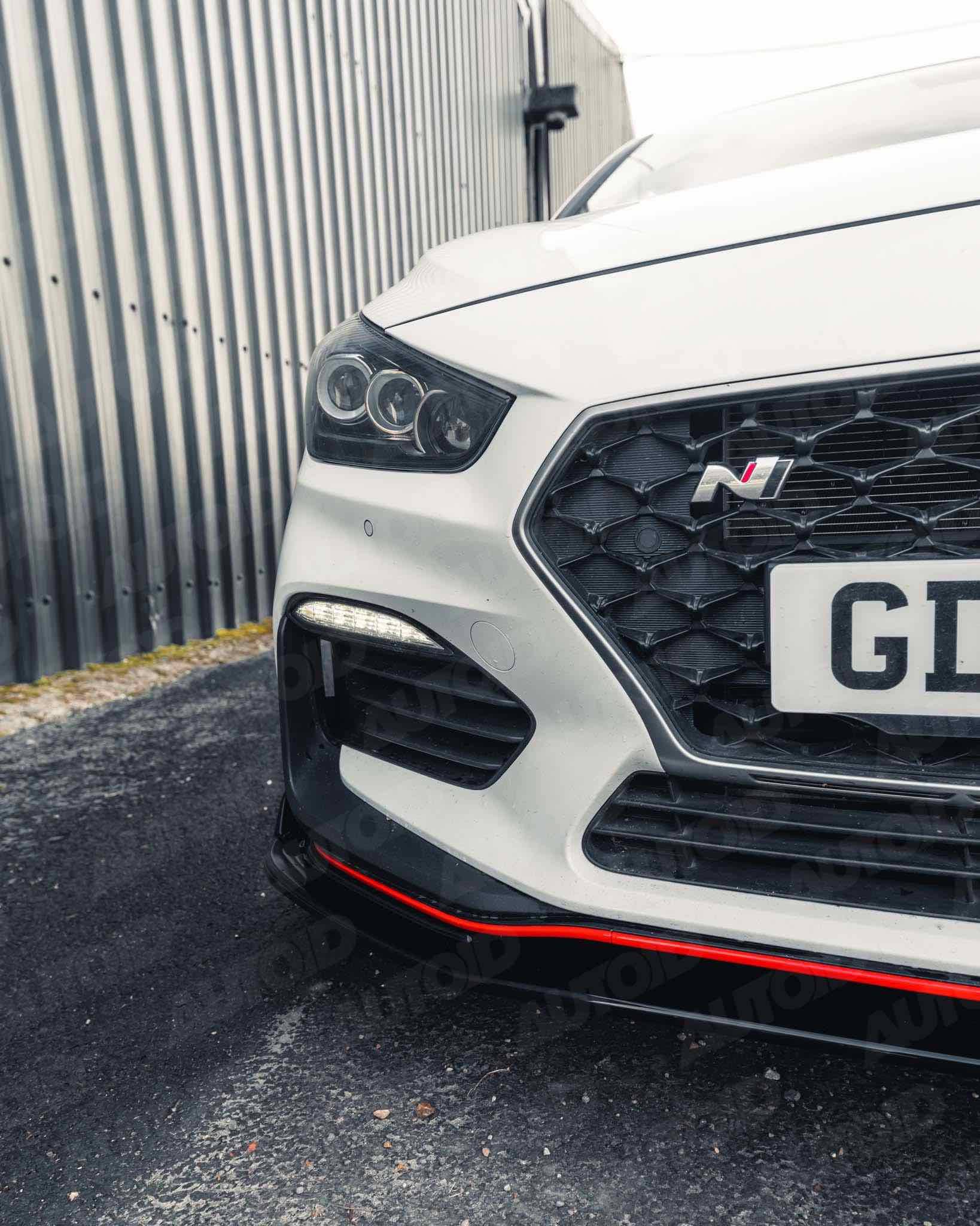 Hyundai i30 N Pre - Facelift EVO - 1 Gloss Black Front Splitter by ZAERO (2018 - 2020) - AUTOID - Front Lips & Splitters - Zaero Design