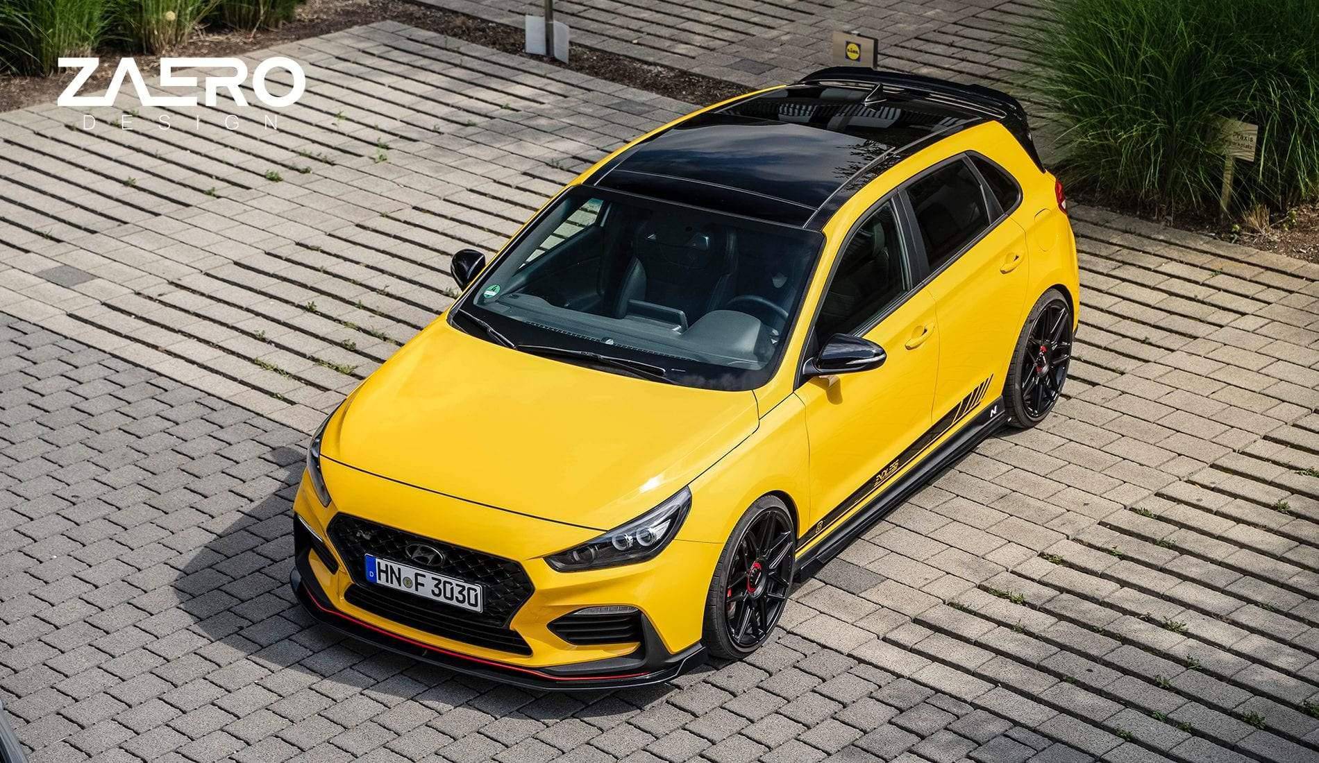 Hyundai i30 N Pre - Facelift EVO - 1 Gloss Black Front Splitter by ZAERO (2018 - 2020) - AUTOID - Front Lips & Splitters - Zaero Design