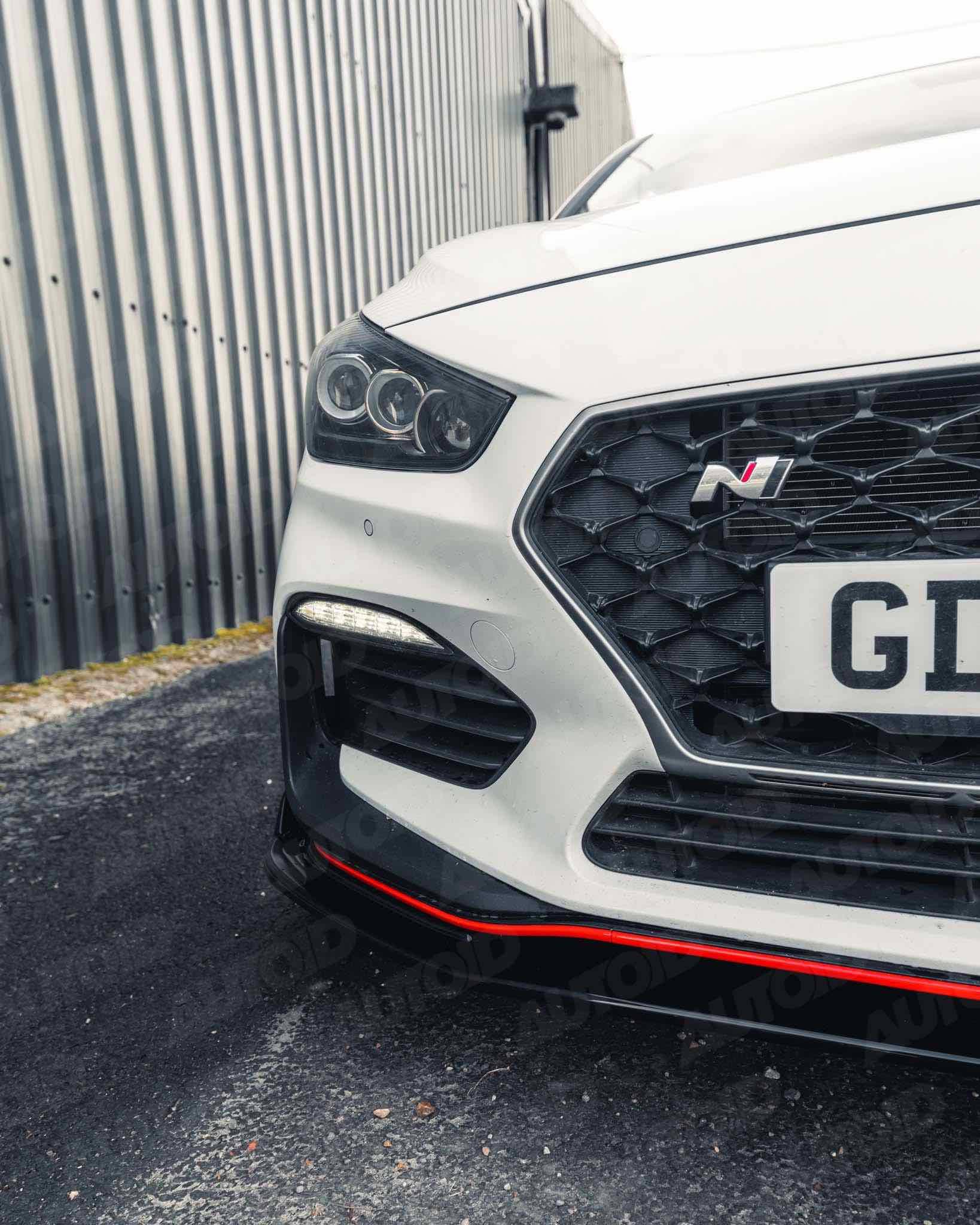 Hyundai i30 N Pre-Facelift EVO-1 Gloss Black Front Splitter by ZAERO (2018-2020) - AUTOID® - Front Lips & Splitters - Zaero Design