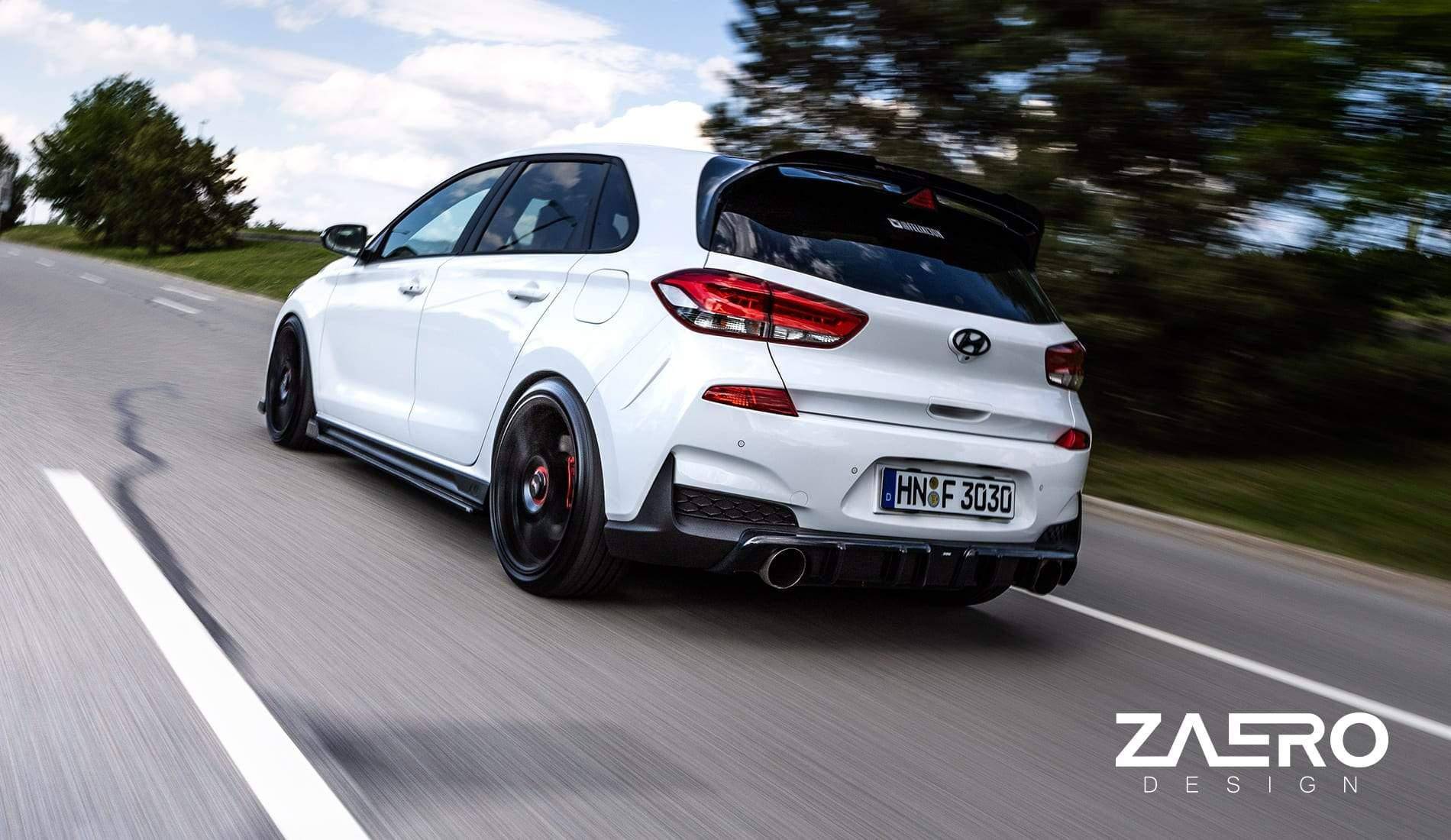 Hyundai i30 N Pre - Facelift EVO - 1 Gloss Black Rear Diffuser by ZAERO (2018 - 2020) - AUTOID - Rear Diffusers - Zaero Design