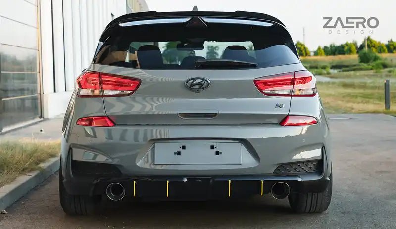 Hyundai i30 N Pre - Facelift EVO - 1 Gloss Black Rear Spoiler by ZAERO (2018 - 2020) - AUTOID - Rear Spoilers - Zaero Design