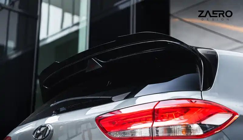 Hyundai i30 N Pre-Facelift EVO-1 Gloss Black Rear Spoiler by ZAERO (2018-2020) - AUTOID® - Rear Spoilers - Zaero Design
