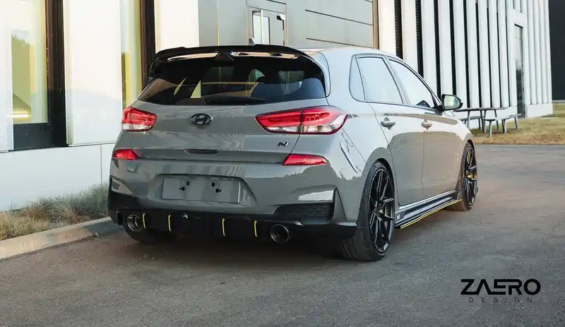 Hyundai i30 N Pre-Facelift EVO-1 Gloss Black Rear Spoiler by ZAERO (2018-2020) - AUTOID® - Rear Spoilers - Zaero Design