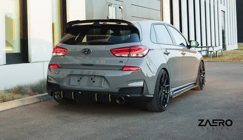 Hyundai i30 N Pre-Facelift EVO-1 Gloss Black Rear Spoiler by ZAERO (2018-2020) - AUTOID® - Rear Spoilers - Zaero Design