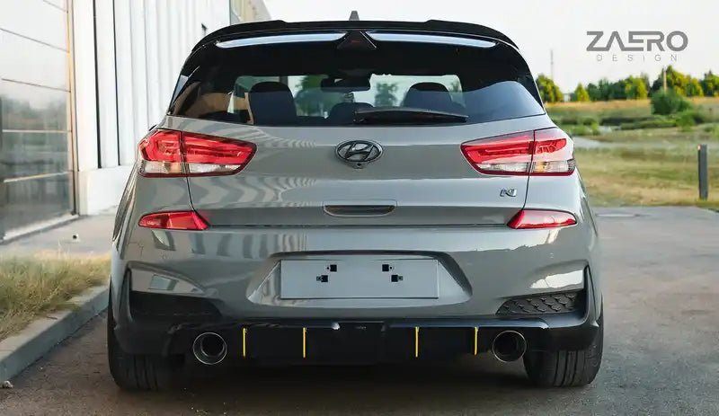 Hyundai i30 N Pre-Facelift EVO-1 Gloss Black Rear Spoiler by ZAERO (2018-2020) - AUTOID® - Rear Spoilers - Zaero Design