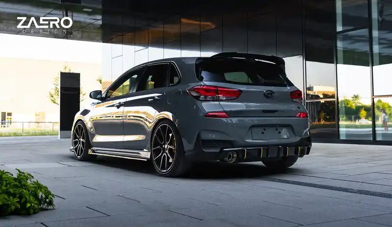 Hyundai i30 N Pre-Facelift EVO-1 Gloss Black Rear Spoiler by ZAERO (2018-2020) - AUTOID® - Rear Spoilers - Zaero Design