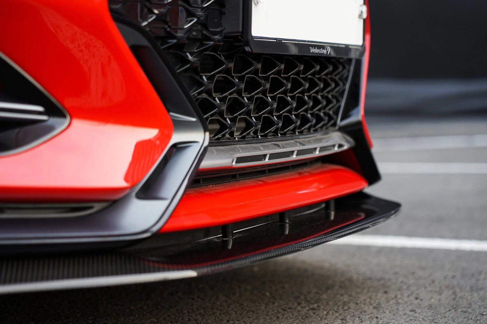 Hyundai Veloster N & Turbo Carbon Fibre Front Splitter V1 by Adro (2018+) - AUTOID - Front Lips & Splitters - Adro