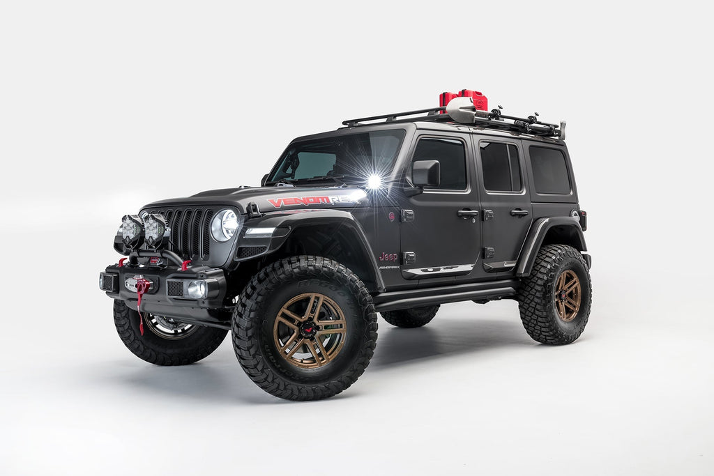 Jeep JL - JX Edition Aero Carbon Fiber Fog Light Covers by Vosteiner - AUTOID - Headlight Trim - Vorsteiner