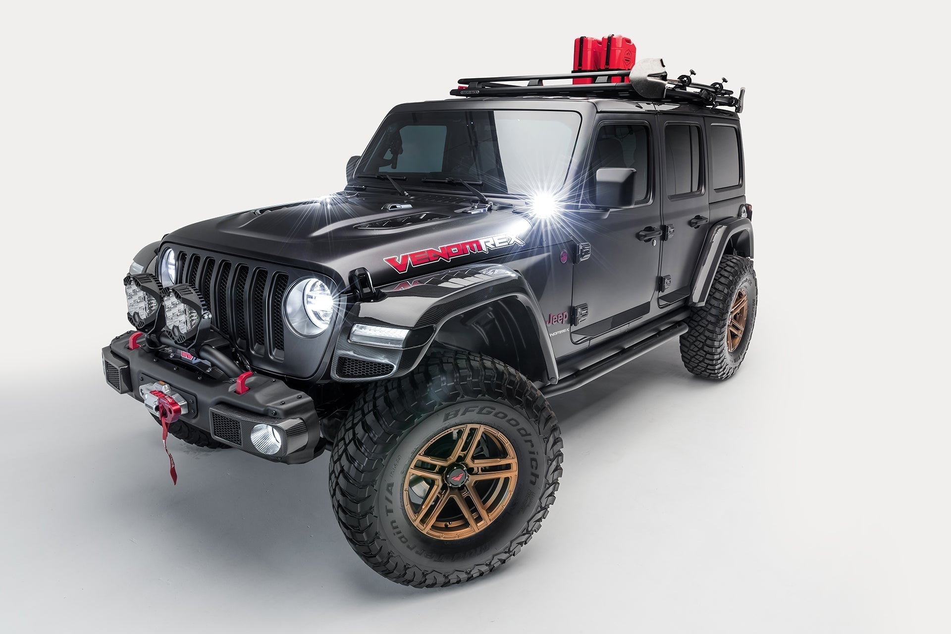 Jeep JL - JX Edition Aero Carbon Fiber Fog Light Covers by Vosteiner - AUTOID - Headlight Trim - Vorsteiner