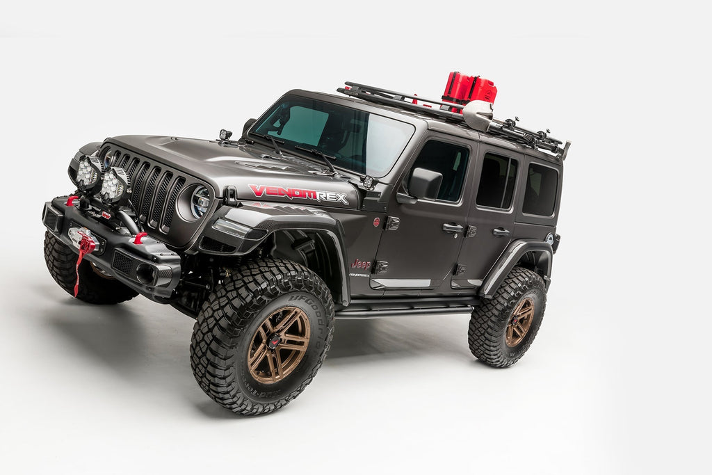 Jeep JL - JX Edition Aero Carbon Fiber Rock Guards by Vorsteiner - AUTOID - Bumper Inserts & Trim - Vorsteiner