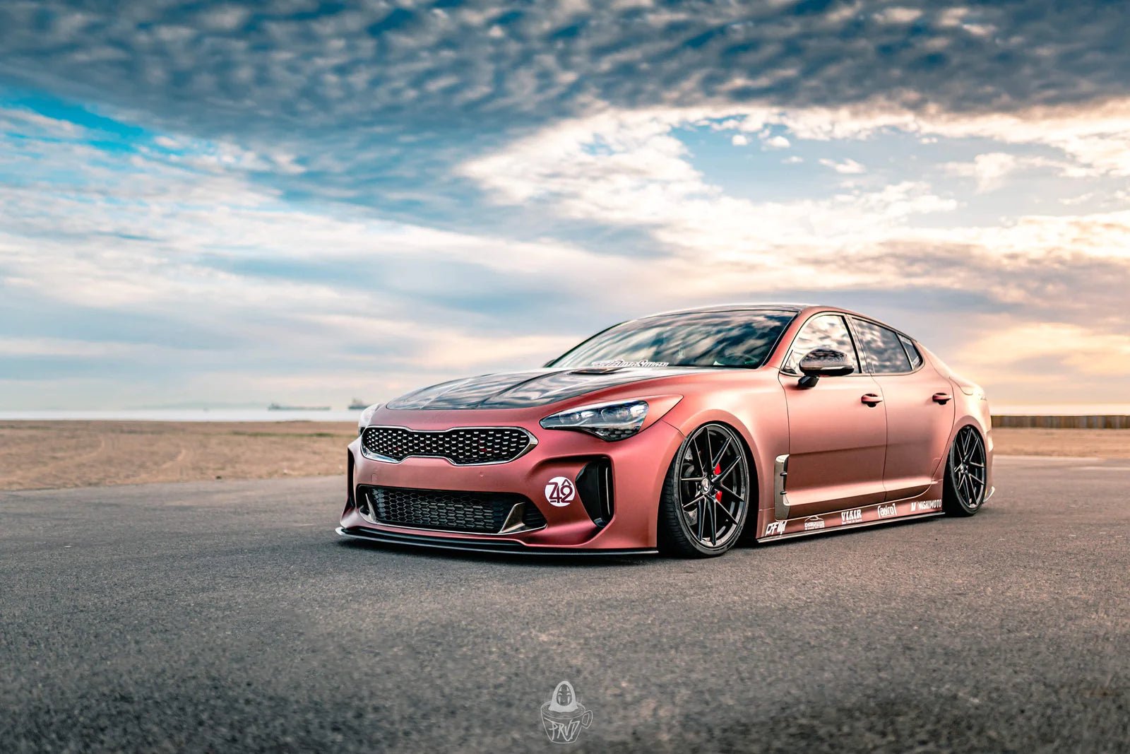 Kia Stinger Carbon Fibre Front Lip V1 by Adro (2018+) - AUTOID - Front Lips & Splitters - Adro