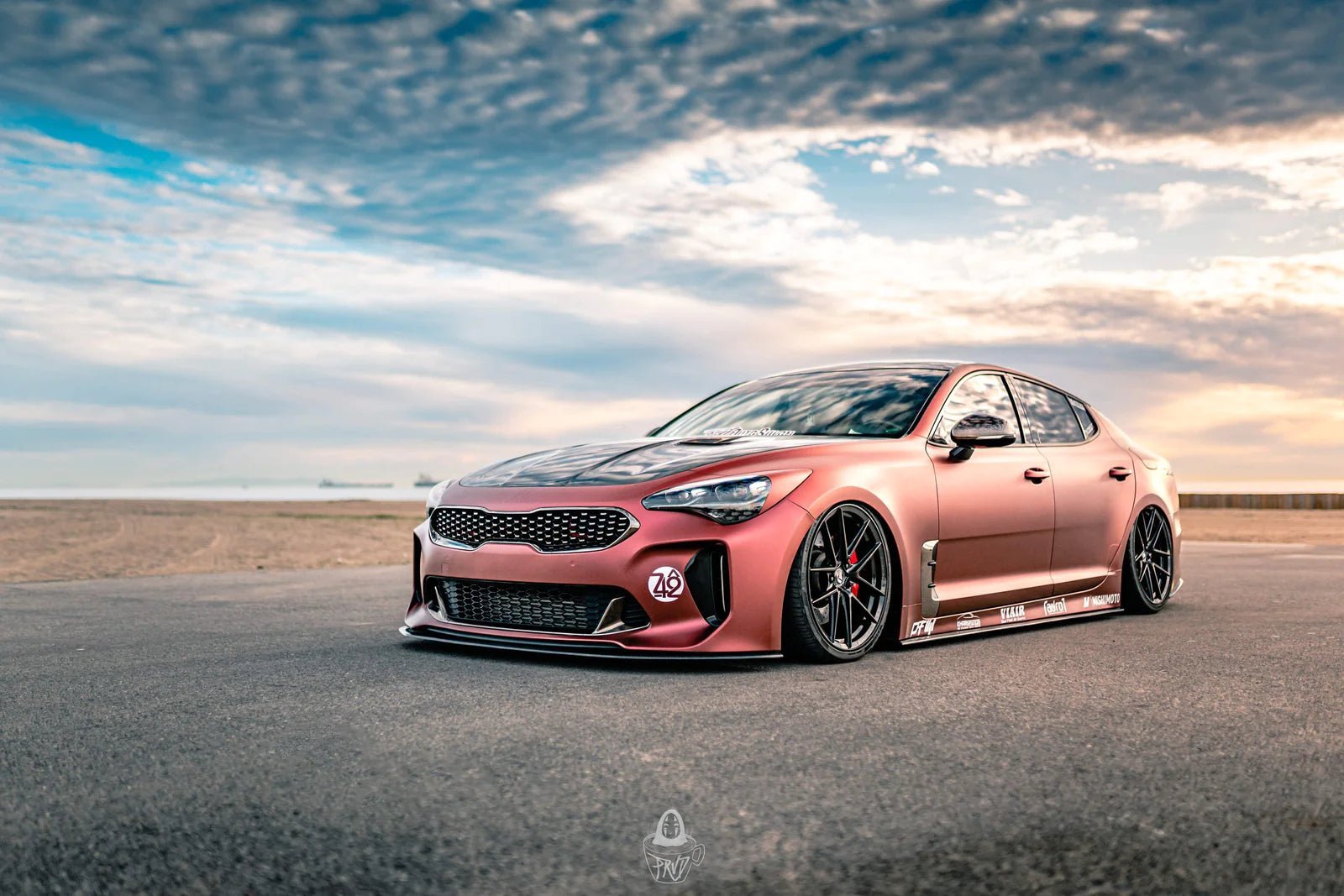 Kia Stinger Carbon Fibre Front Lip V1 by Adro (2018+) - AUTOID® - Front Lips & Splitters - Adro