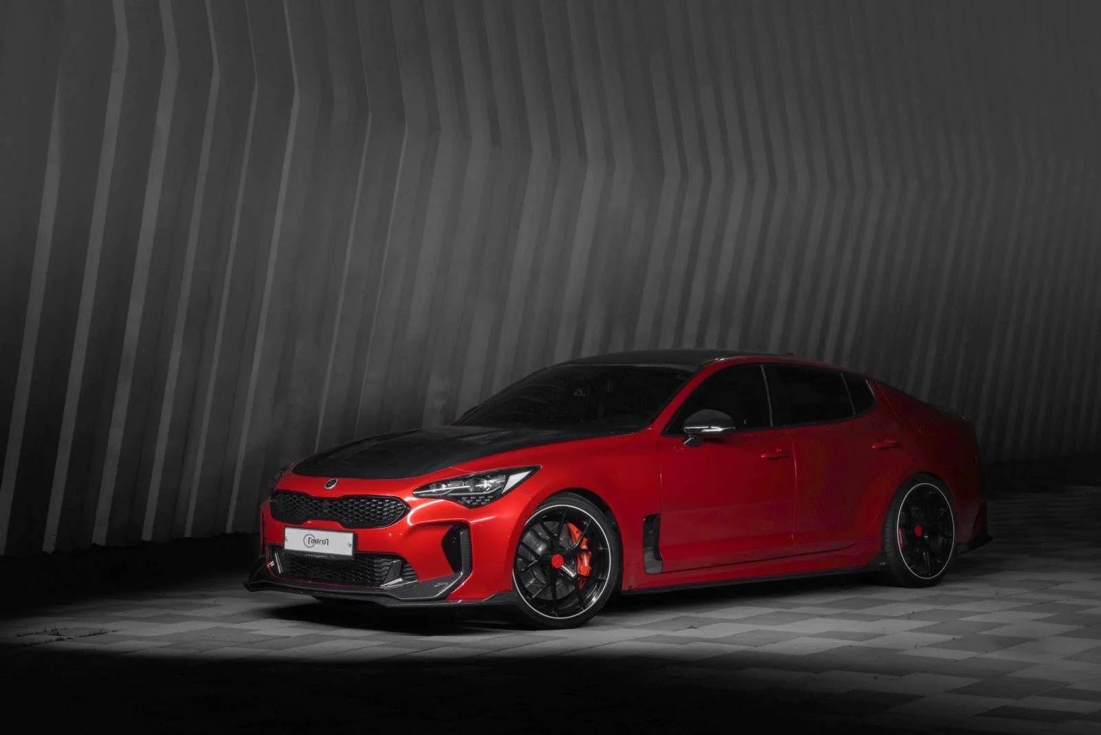 Kia Stinger Carbon Fibre Front Lip V2 by Adro (2018+) - AUTOID - Front Lips & Splitters - Adro