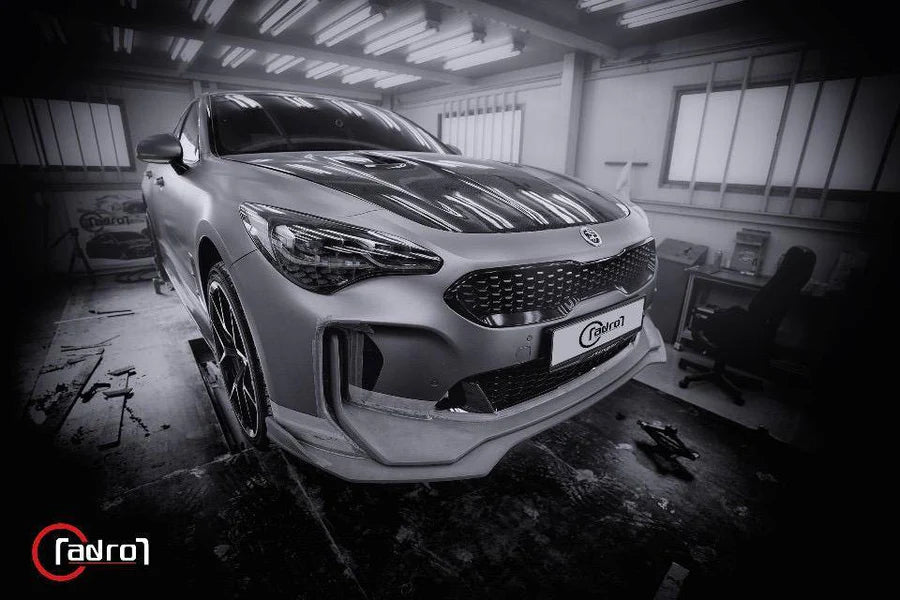 Kia Stinger Carbon Fibre Front Lip V2 by Adro (2018+) - AUTOID - Front Lips & Splitters - Adro