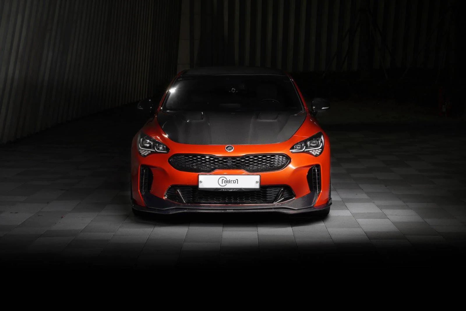 Kia Stinger Carbon Fibre Front Lip V2 by Adro (2018+) - AUTOID - Front Lips & Splitters - Adro