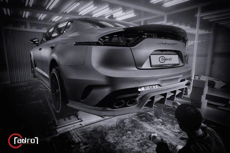 Kia Stinger Carbon Fibre Rear Diffuser V2 by Adro (2018+) - AUTOID® - Rear Diffusers - Adro