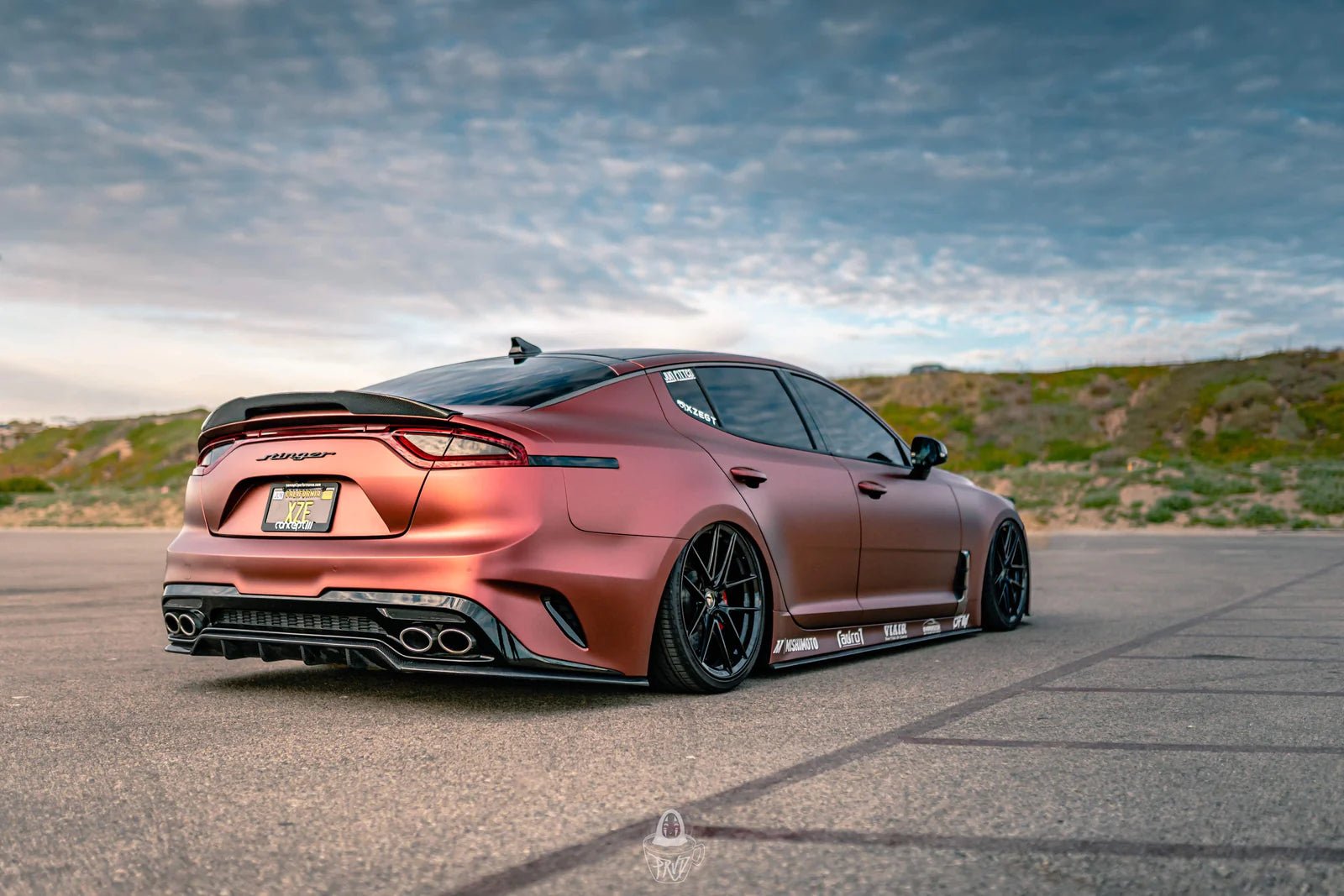 Kia Stinger Carbon Fibre Rear Trunk Lip Spoiler V1 by Adro (2018+) - AUTOID - Rear Spoilers - Adro