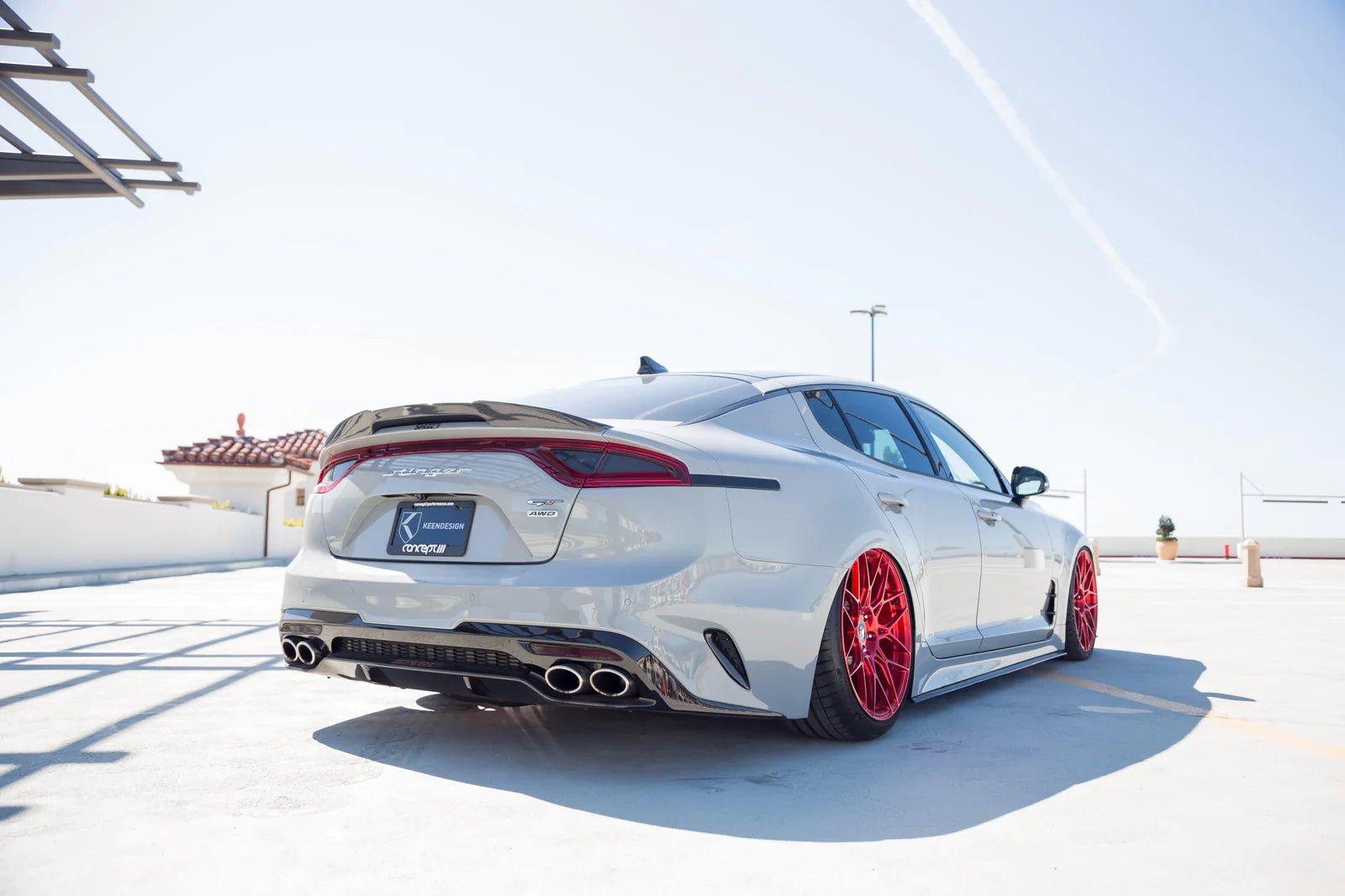 Kia Stinger Carbon Fibre Rear Trunk Lip Spoiler V1 by Adro (2018+) - AUTOID® - Rear Spoilers - Adro