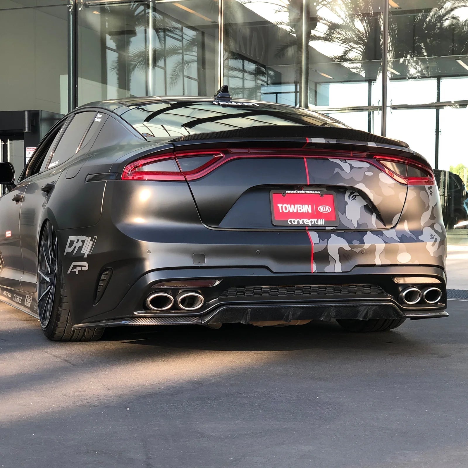 Kia Stinger Carbon Fibre Rear Trunk Lip Spoiler V2 by Adro (2018+) - AUTOID® - Rear Spoilers - Adro