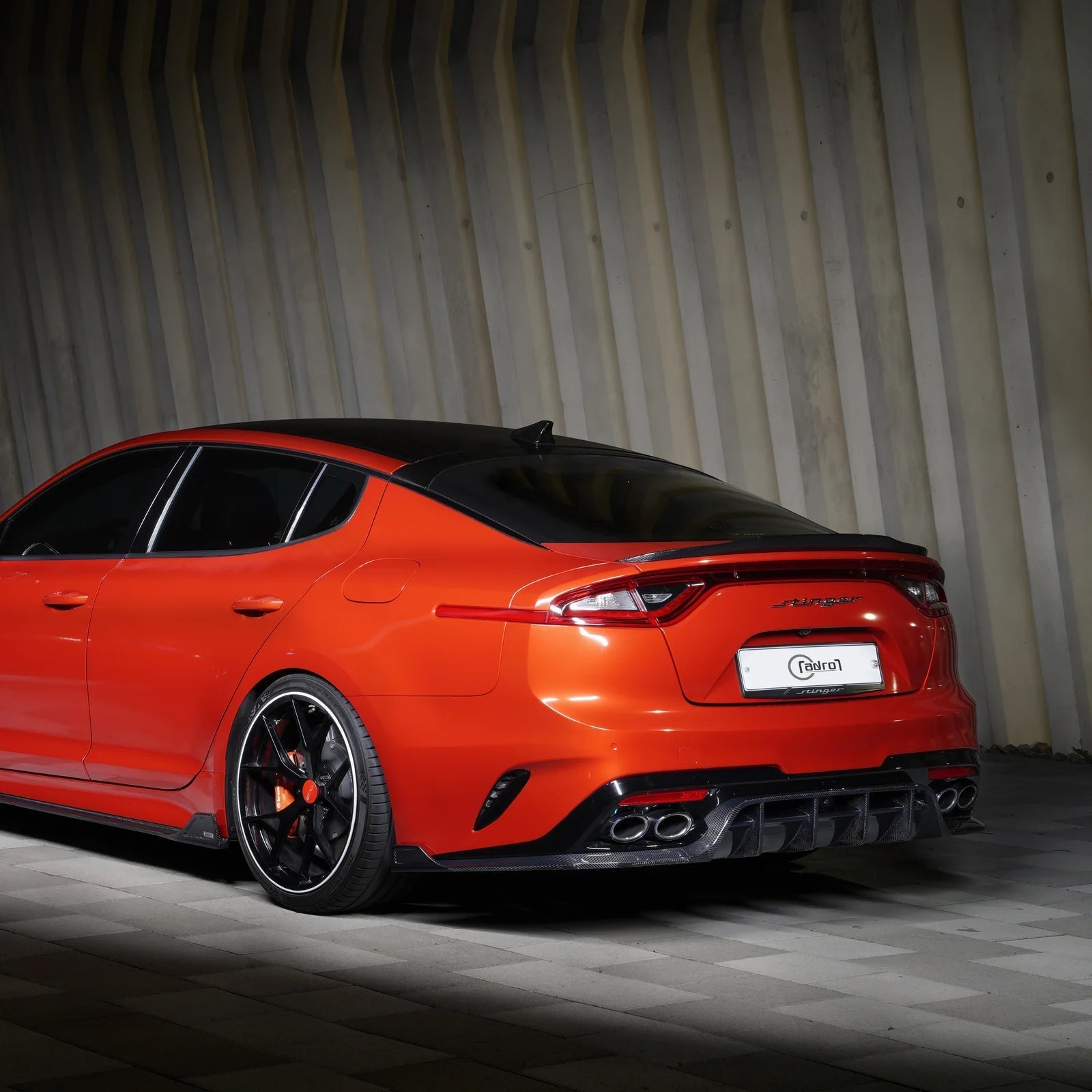 Kia Stinger Carbon Fibre Rear Trunk Lip Spoiler V2 by Adro (2018+) - AUTOID® - Rear Spoilers - Adro