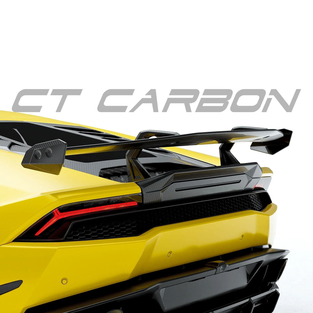 Lamborghini Huracan LP580, LP610-4 & Evo Pre-Preg Carbon Fibre Rear Spoiler Wing - AUTOID® - Rear Wings - CT Design