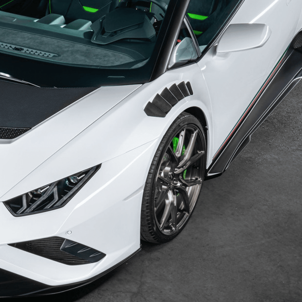Lamborghini Huracán Novara Edizione Aero Front Fenders with Integrated Vents and Splash Shields by Vorsteiner - AUTOID® - Fender Trim - Vorsteiner